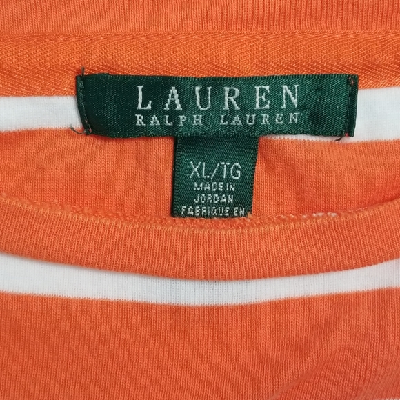 Lauren by Ralph Lauren Striped Boatneck Top Sz XL - Picture 7 of 11